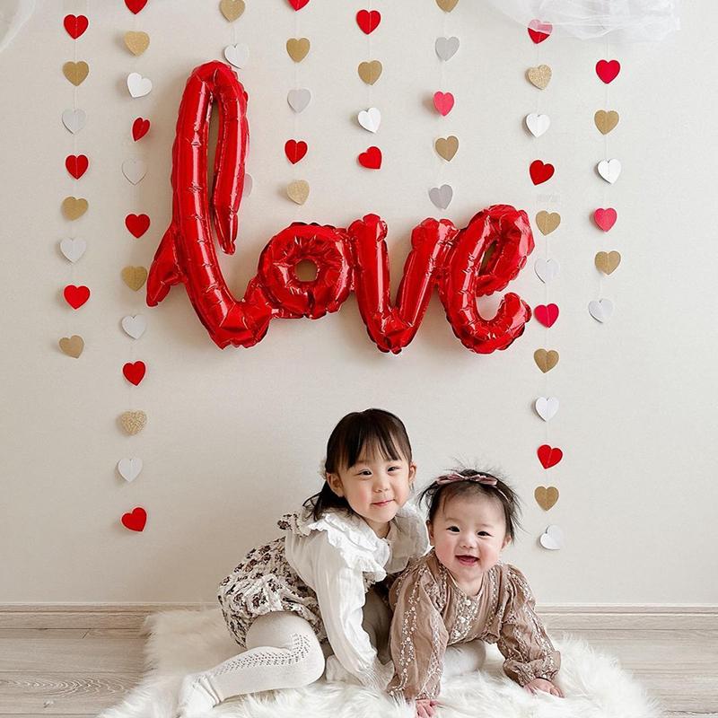 Valentine's Day Love Background Wall Decoration Aluminum Film Balloon Love Balloon Bear Balloon