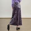 Women's Elegant Velvet A-Line Long Skirt