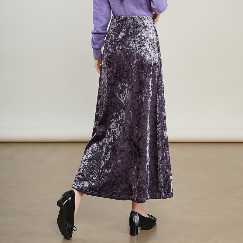 Women's Elegant Velvet A-Line Long Skirt