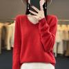 Fashion Woolen Sweater Cashmere  Pullover Women Knitwear V-Neck Long Sleeve  Autumn Winter Fashion Basic Clothing  Tops