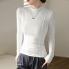 2026 Autumn/Winter Women's High-Elasticity Half-High Neck Long-Sleeve T-Shirt - Advanced Design and Skin-Friendly