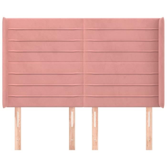 VidaXL Headboard with Ears Pink 147x16x118-128 Cm Velvet3119773