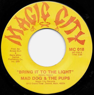 7inch Record MAD DOG & THE PUPS - Bring It To The Light MC018 Magic City US Obi Soul/Funk Used
