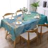 Modern Turquoise Marble Rectangle Tablecloth for Table Decor Washable Farmhouse Kitchen Dining Tablecloth Holiday Party Decor