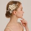 French Style Bridal Hair Clip Silk Flower Wedding Headdress Korean Bride Hairpin  Bride Accessories