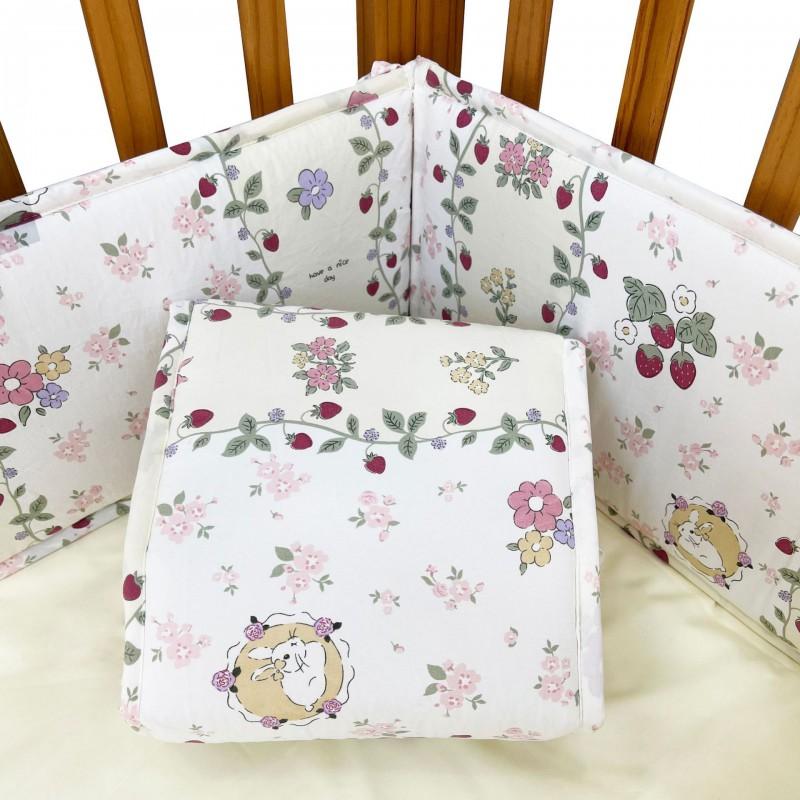 Baby Crib Bumper Pad Soft Safety Rail Guard Toddler Bed Anti-Collision Padding Set 4pcs