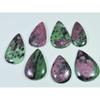 268Cts.. Natural Ruby Zoisite Pear Cabochon Loose Gemstone 07Pcs Lot C-497