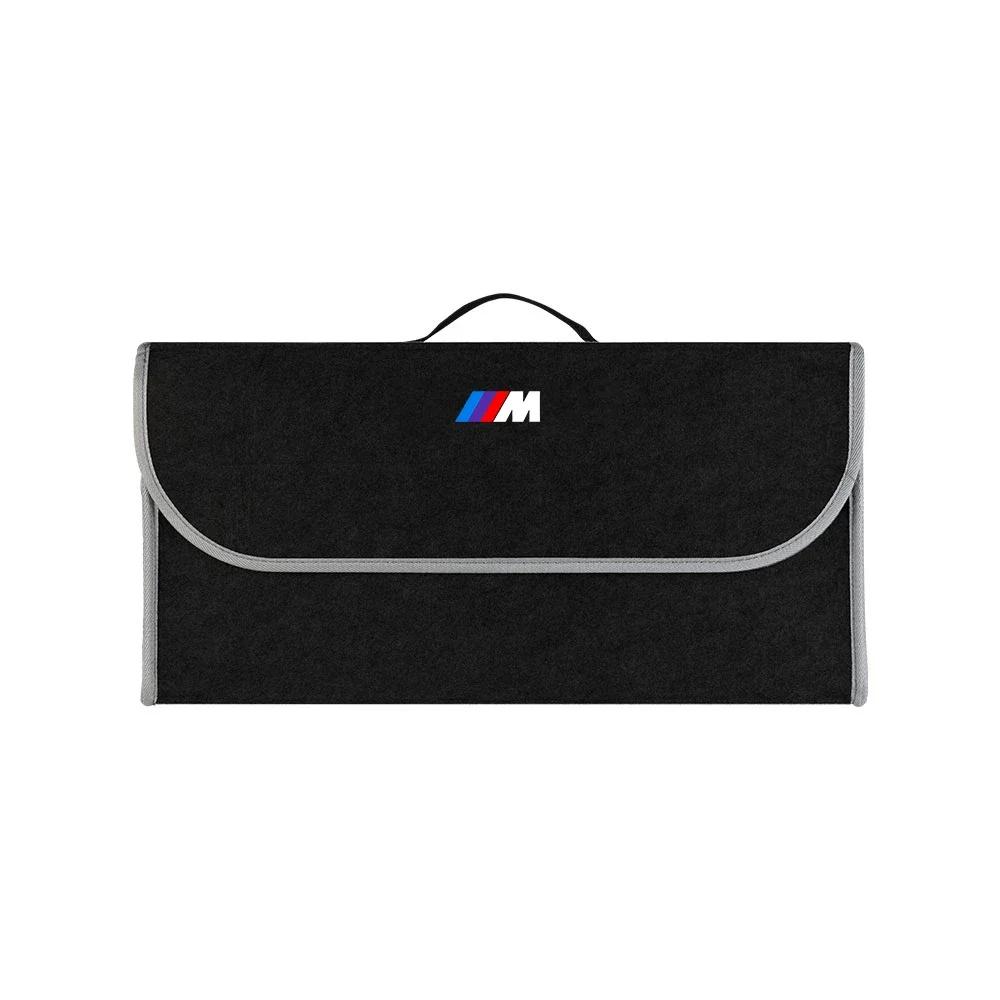 Car Trunk Storage Bag Leather Camping Box Collapsible Auto Emblem Organizer Accessories for BMW M Performance E36 E60 E90 E46 M5