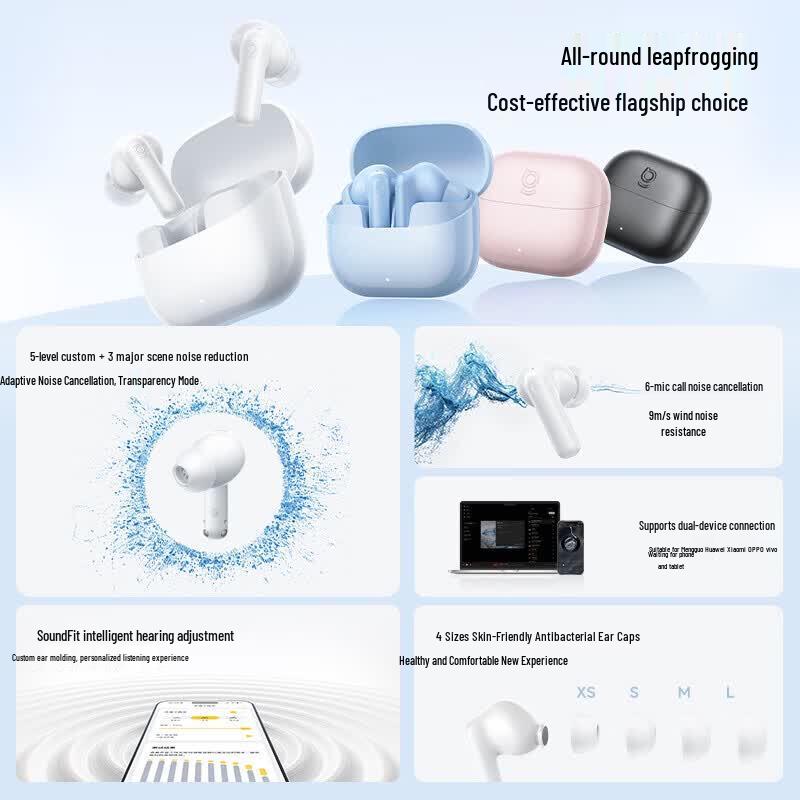 Baseus M4s Adaptive Noise Cancelling AI Bluetooth Earbuds