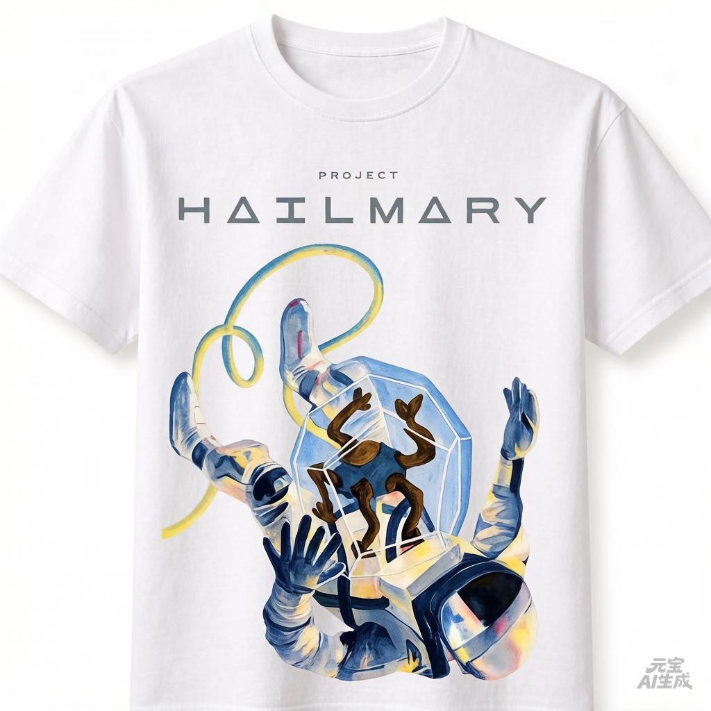 2026 Project Hail Mary Ryland Grace Rocky Graphic 100Cotton Unisex Shirt Summer New Fashion Unisex Oversized Tshirt Fan Gift