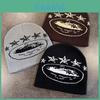 Acrylic Knitted Beanie Hat For Women Men With Letter Embroidery Warm Winter Cap For Casual Wear