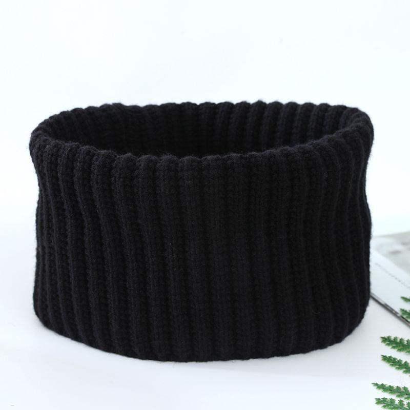 Unisex Cashmere Wool Neck Warmer: Thickened, Solid Color Knit, Warm and Protective for Autumn and Winter.