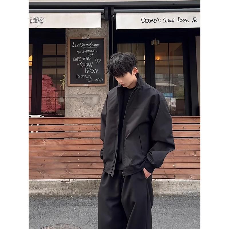 Men's Waterproof American Flight Jacket: Stand-Up Collar Baseball Uniform Windbreaker