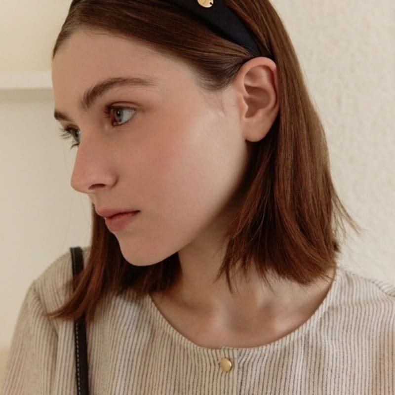 

DEPOUND атласная повязка для волос - черная (M) black