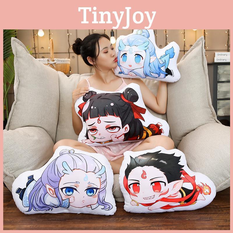 Ao Nezha Bing Plush Toy Pillows Cartoon Stuffed Doll Decorations Gifts Kids