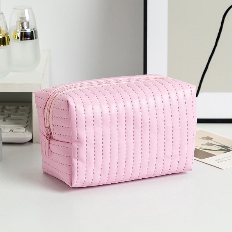 Cestovní přenosná minimalistická kosmetická taška s velkou kapacitou a měkkým úložným prostorem s mašlí