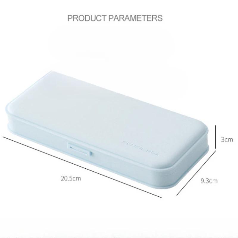 Simple Pencil Case Portable Solid Pencil Box Primary and Secondary School Students Stationery Creative Candy Color Storage Box