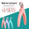Nail Art U-Shaped Cut Extension Scissors for French UV Gel Crystal Nails