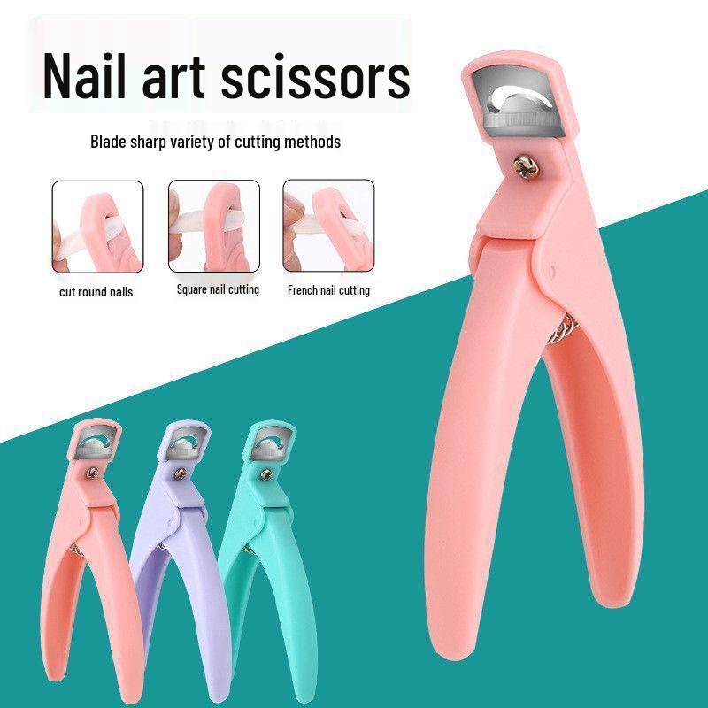 Nail Art U-Shaped Cut Extension Scissors for French UV Gel Crystal Nails