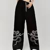Pantalon Homme Femme Style Sombre Y2K Mode de Rue Sport et Loisirs Imprimé Symétrique Double Serpent Jambe Large