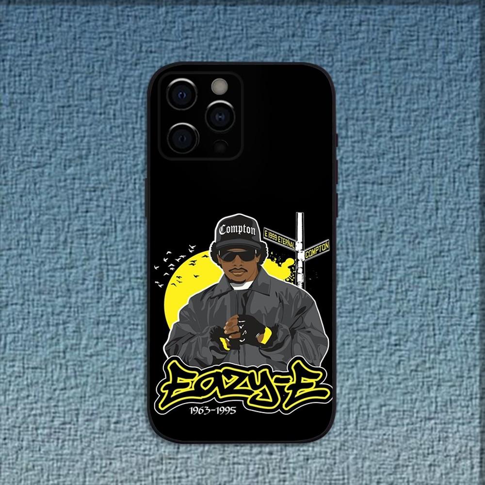 E-Eazy E Rapper Phone Case For iPhone 16,15,14,13,12,11,Pro,X,XS,Max,XR,Plus,Mini Soft Black Cover