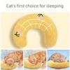 Super Soft Four-season Pet Pillow, Arched Design for Neck Support, Suitable for Small Cats and Dogs of Different Body Types.