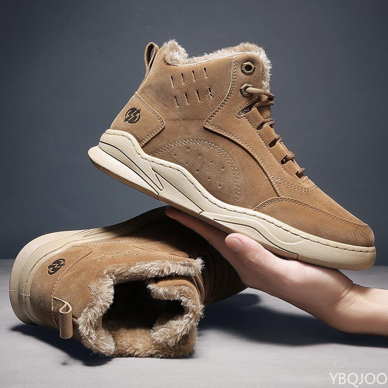 Fashionable versatile ankle boots Men Anti-slip new winter Outdoor Casual comfortable men shoes minimalist worm men boots