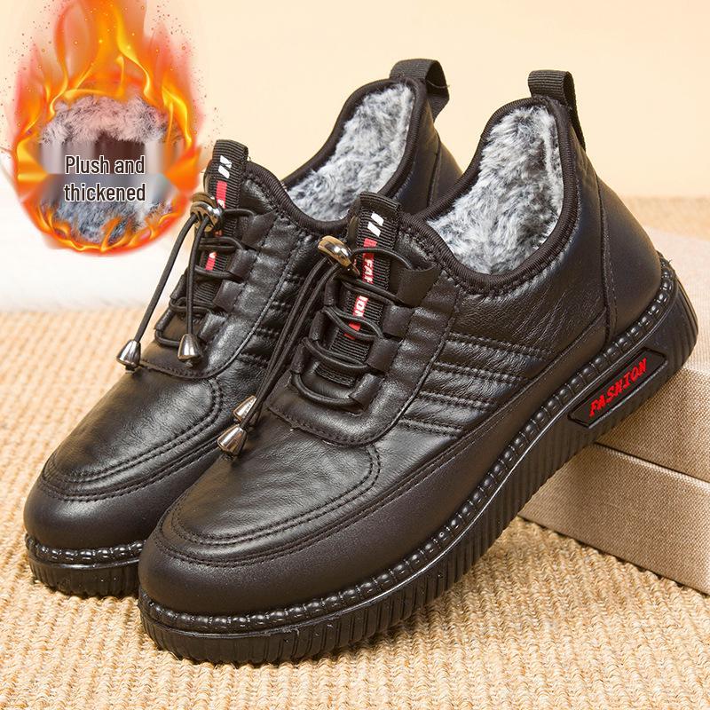 2025 Women s Waterproof Velvet-Lined Cotton Boots - Old Beijing Style Cold-Proof Winter Shoes for Middle-Aged and Elderly Moms 37 1799₽