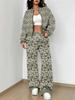 Camouflage Style Autumn and Winter New European and American Women's Clothing Outdoor Fashion Suit Women