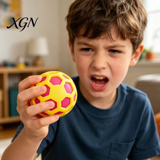 Hand Kneading Toy Colorful Grid Stress Ball, TPR Slow Rising Fidget for Anxiety Relief, Palm-sized Reliever Soft Squeeze Decompression