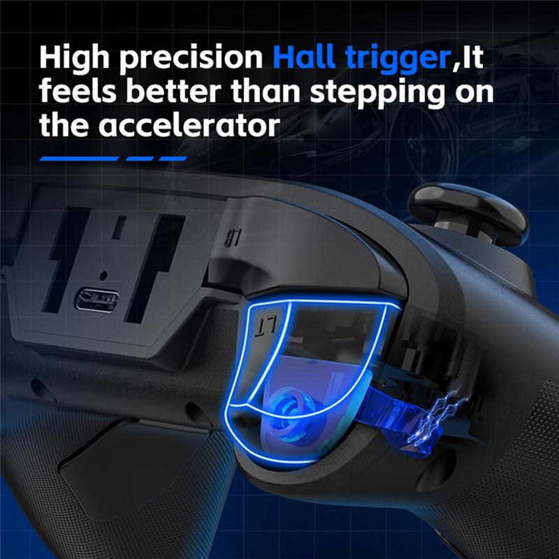 Manette de jeu Bluetooth pour iOS/Android Manette pour PC Bascule Hall Six Axes Double Vibration Joystick pour Switch