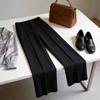 Pantaloni Larghi da Donna in Lana a Vita Alta Vestibilità Larga per Uso Casual Primaverile
