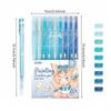 9pcs Romantic Multi Color Pens Set Gel Ink Vintage Marker Liner 0.5mm Ballpoint Stationery Gift