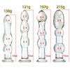 VaHppy Glass Anal Plugs Thin and Long Deep Anal Pulling Beads Unisex Gay Sex Toys Dildo Masturbators SM