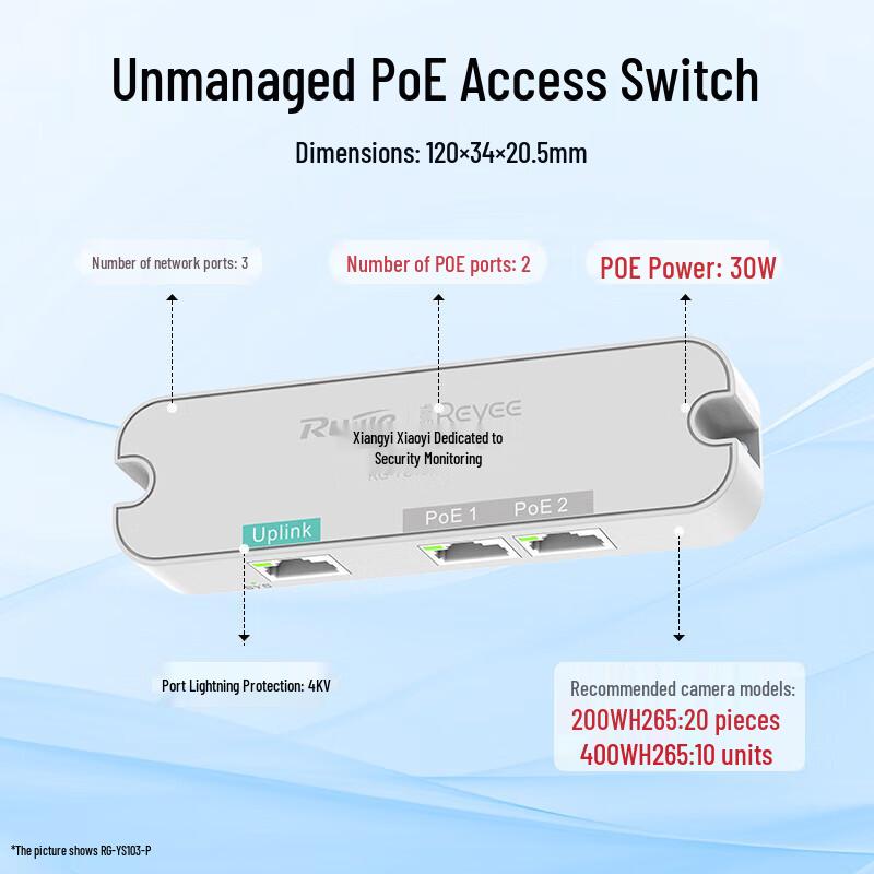 

Ruijie RG-YS103-P PoE Security Switch