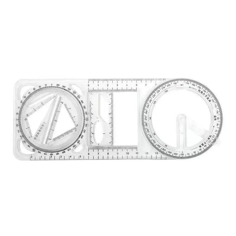 Multifunctional Geometry Ruler Set for Students: Includes Drawing, Function, Triangle, and Protractor Rulers