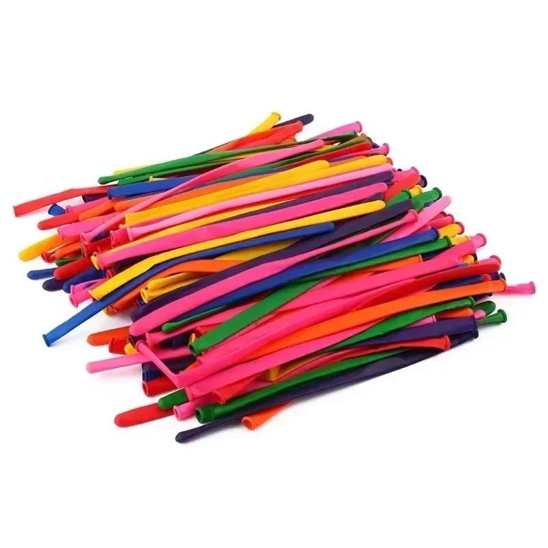 New 100Pcs/set Candy Colored Long Balloons Scene Decoration Party Supplies Handmade Balloon Bouquets Long Balloon Accessories