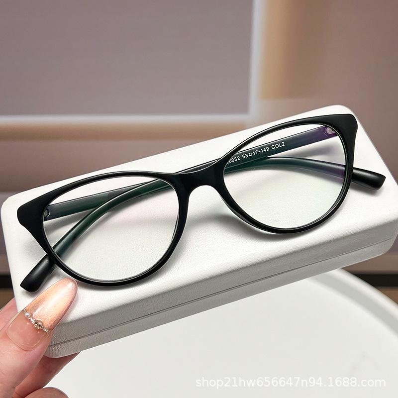 Retro round frame reading glasses middle-aged and elderly high definition comfortable reading glasses ultra-light live broadcast anti-blue reading gla