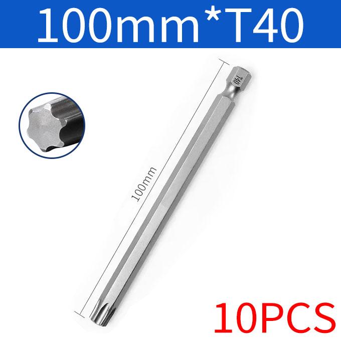 8/10 buc 1/4" 100 mm magnetic Torx șurubelniță electrică biți set șurubelniță Torx de înaltă calitate T8-T40