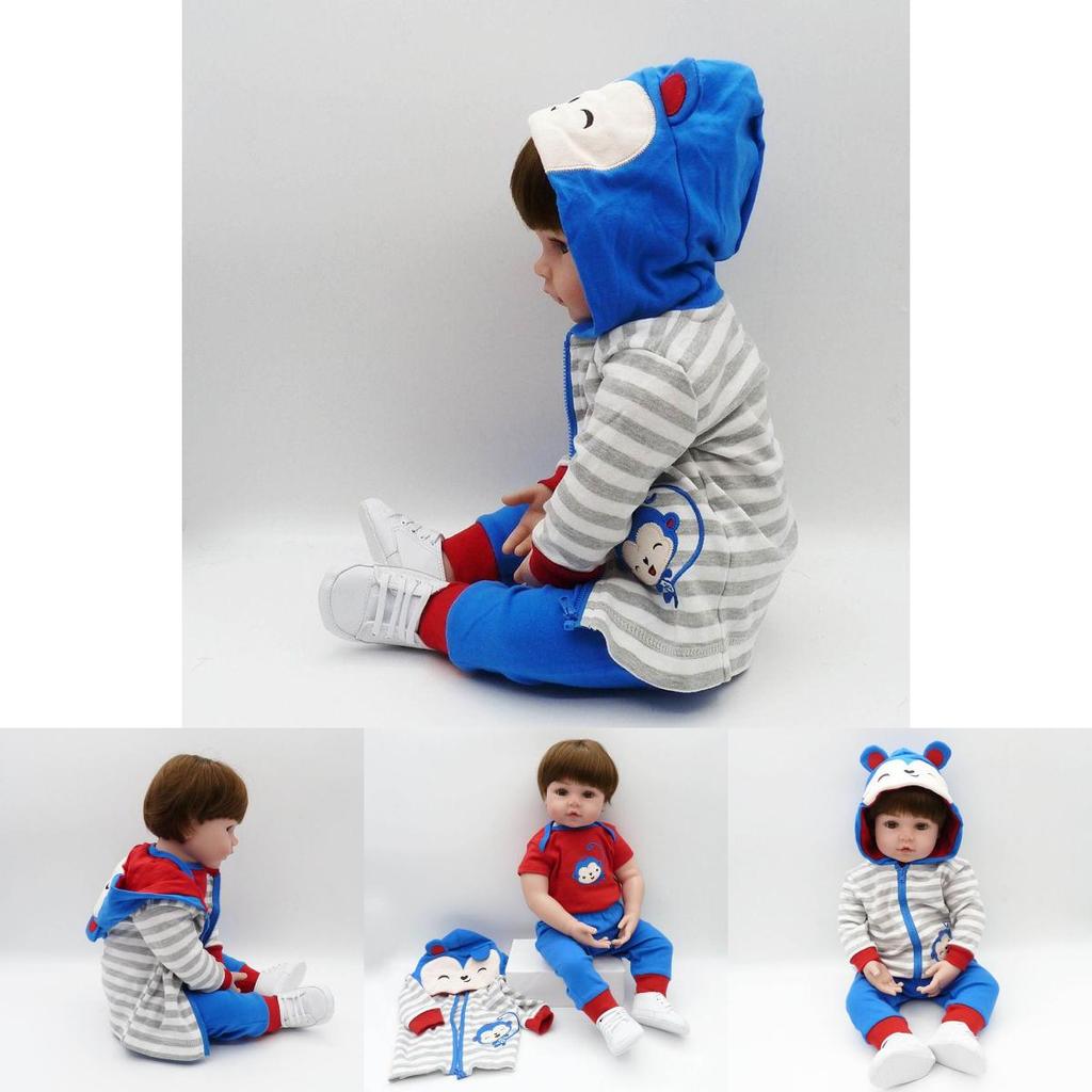 Adorable Reborn Toddler Boy Soft Silicone Bebe Doll Toy For Girls Birthday Gift