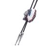 Mens Western Shirt Collar Necktie American Bolo Tie Indian Head Feathered Pendant Cowboy Necklace Jewelry Shirt Chain