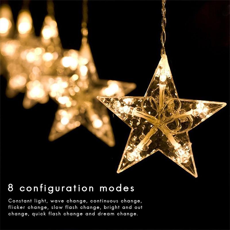 138 LEDs Star String Light Style Decorative Light for Wedding Party Decorations