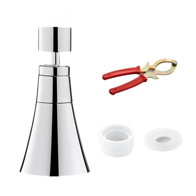 

AntiSplash 360°Swivel Faucet Head Extension 3Stage Filtration System Leakproofs Design Easy Installation For Home Use
