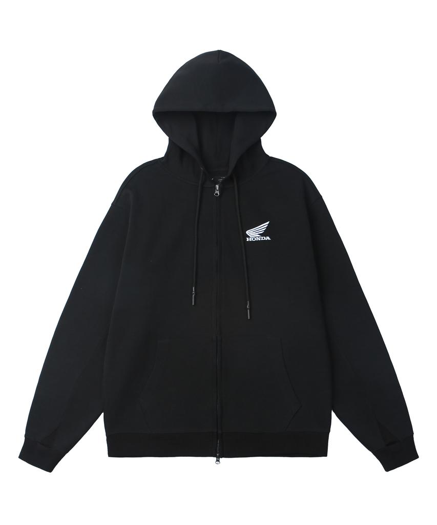 Phyps Motorcycle H-Tech Grid Mix Hoodie Zip-Up Black