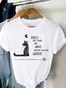 T Shirt Clothing Tee Women Cat Printing Trend 90s Style T Shirt Summer Short Sleeve Print Clothes Fashion Female Graphic Top