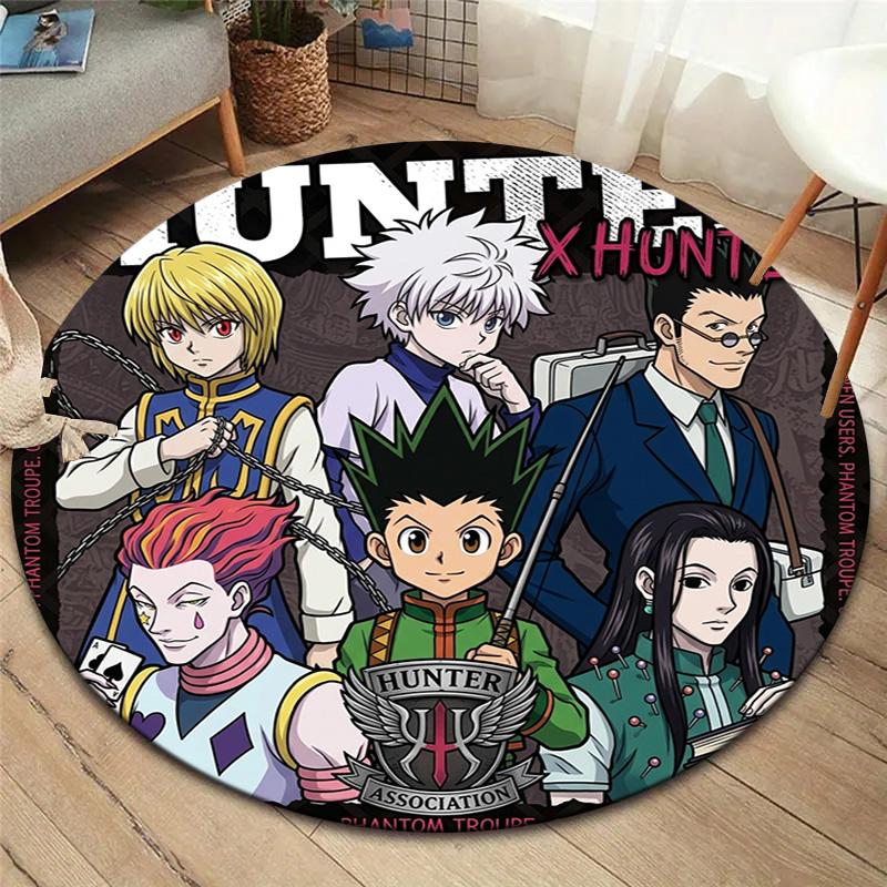 Hunter X Hunter Round Area Rug Carpet Rug For Living Room Bedroom Sofa Playroom Decor Nonslip Floor Mat