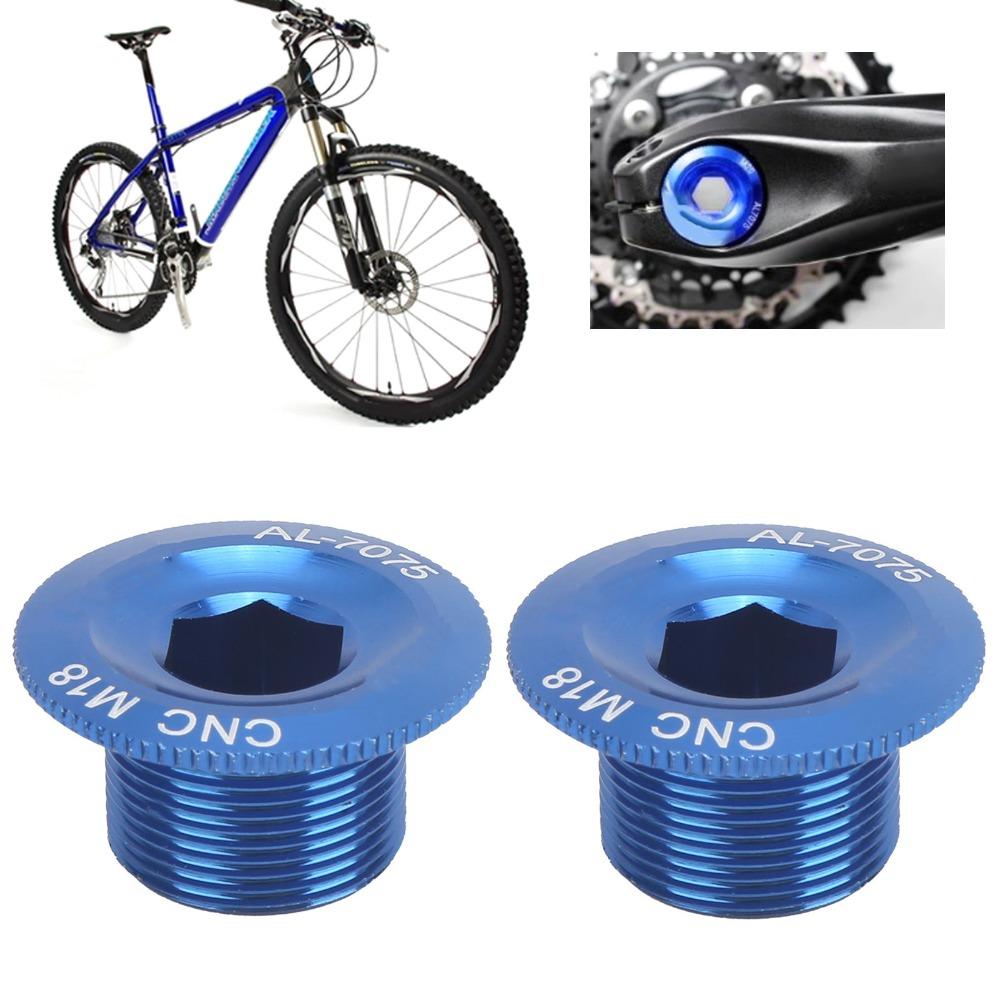 4PCS Blue Bike Crank Arm Bolts M18 Crank Screw Cap Durable Bicycle Crank Fixing Bolts  Bike