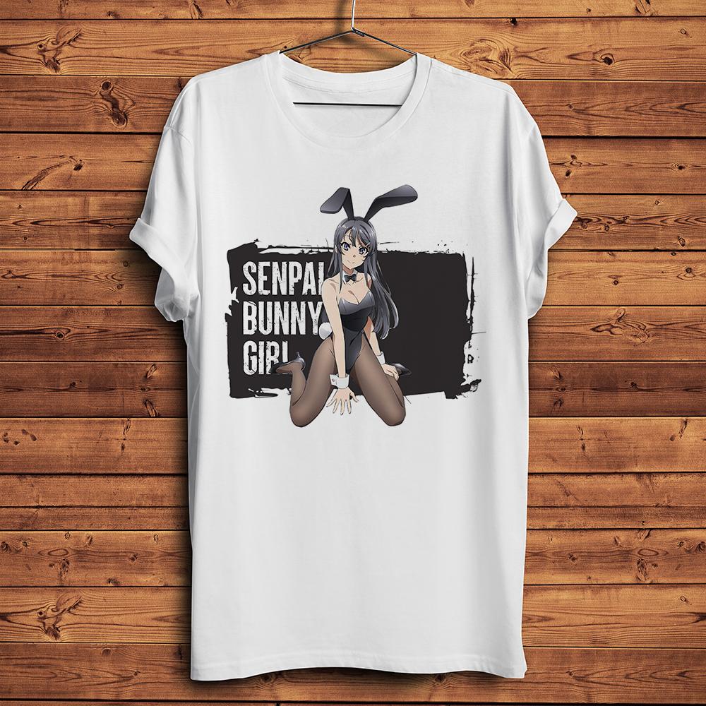 Kawaii Bunny Girl Senpai Mai Sakurajima Funny Anime T Shirt Unisex New White Casual TShirt Unisex Otaku Unisexga Waifu Streetwear Tee