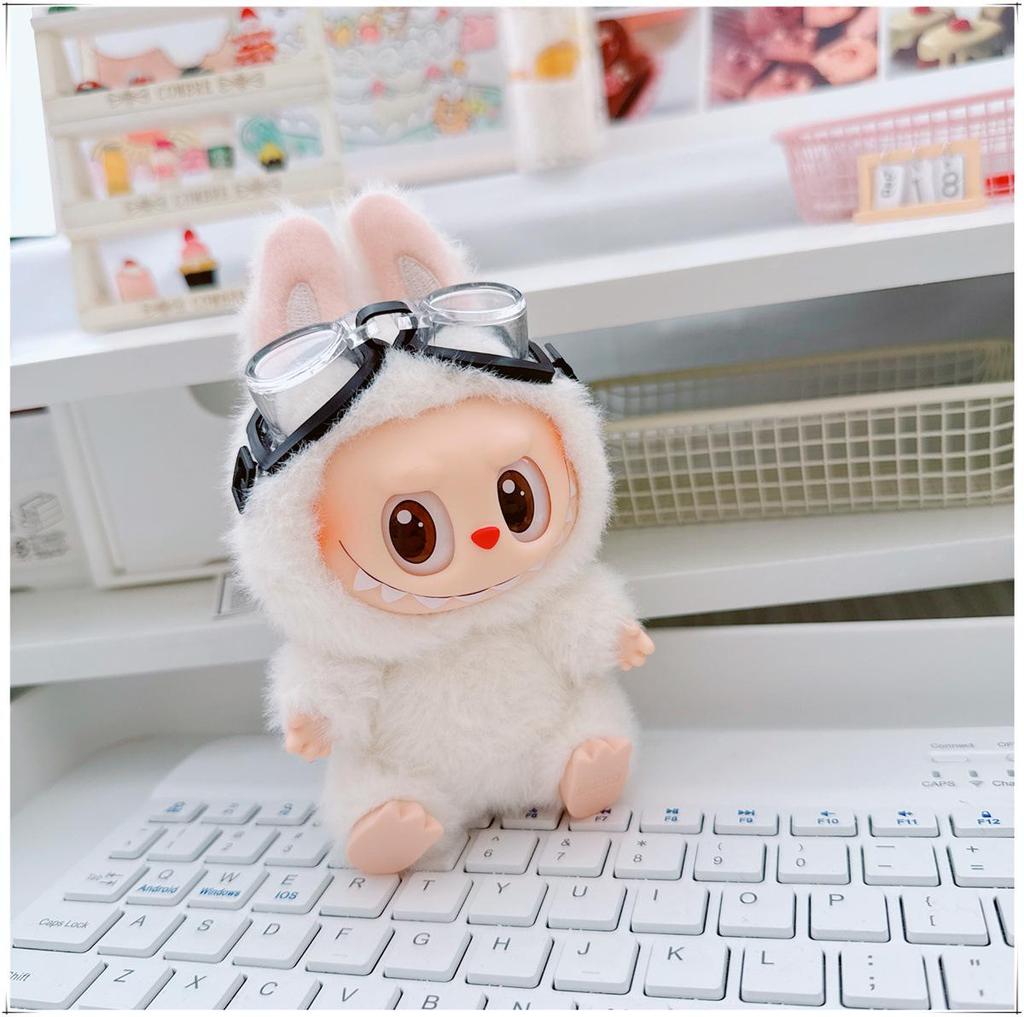 First, Second, and Third Generation Labubu Doll Clothes & Accessories Set: Includes 17cm and 10cm Doll Clothes, Crossbody Bag, and Hair Clip.