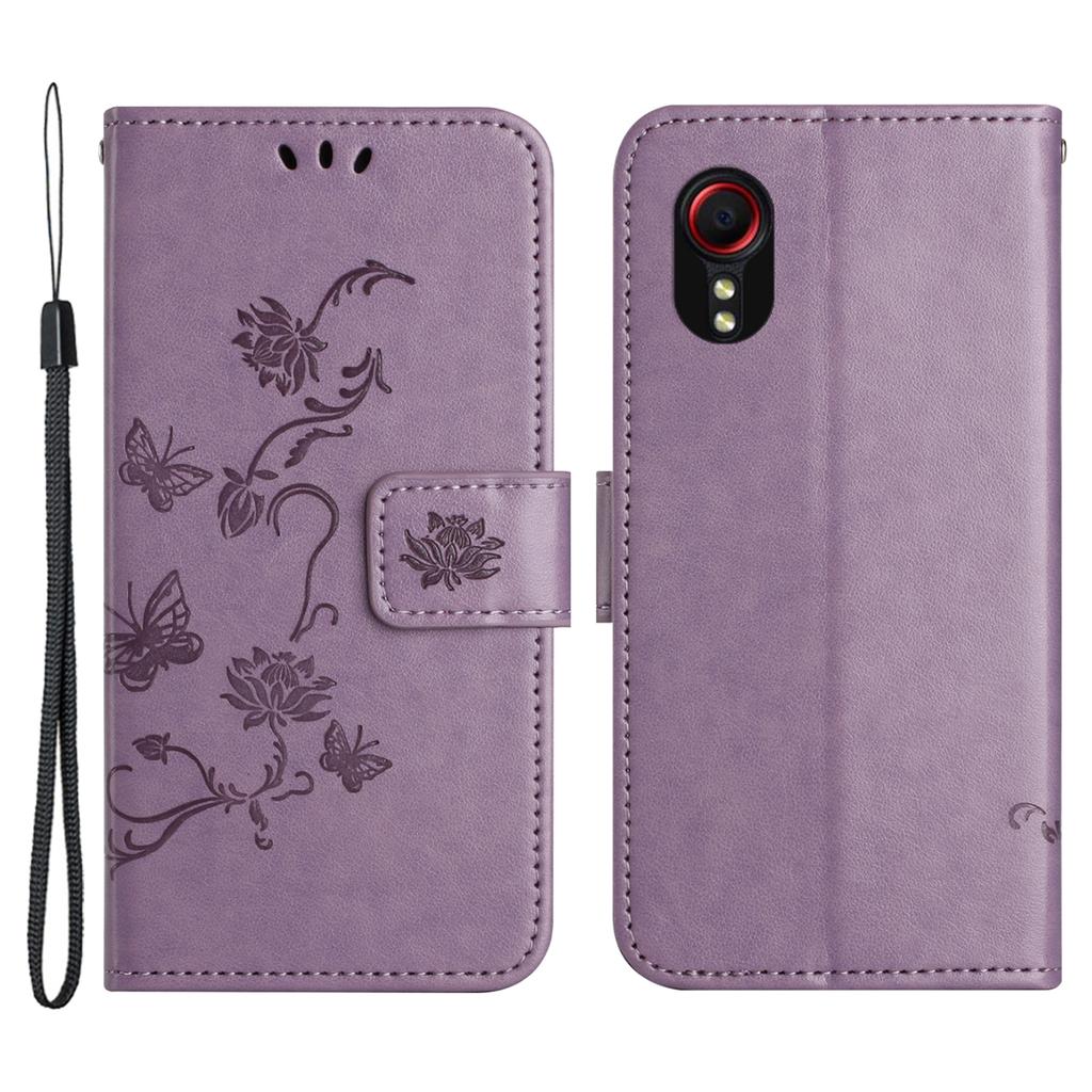 For Samsung Galaxy Xcover7 Cell Phone Case Drop Resistant Imprinted PU Leather Wallet Cover